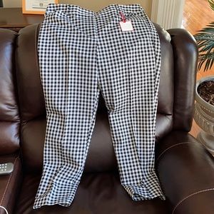 Talbots gingham black and white pants